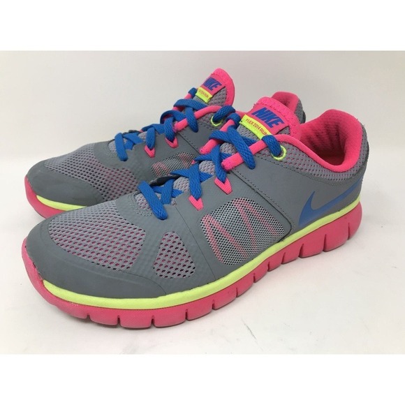 Nike "Flex 2014 Run" Black and Red Running Shoes....5.5Y US - Picture 1 of 6